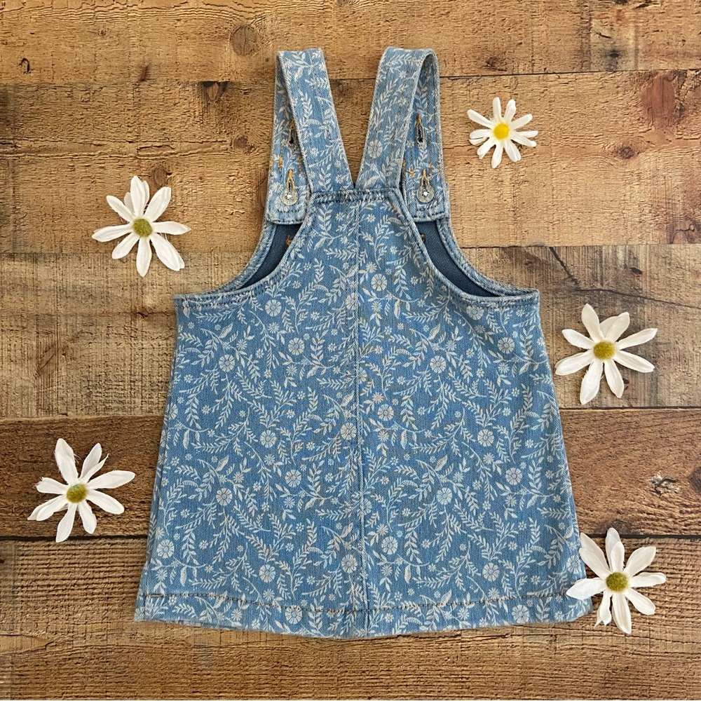DRESSES (2) Soft Overall Adjustable Denim DRESSES by Old Navy - BLUE + YELLOW - Picture 11 of 15